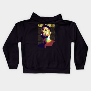 Paul George on WPAP Style Kids Hoodie